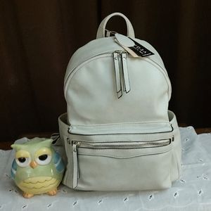 Mellow World Off White and Goldtone "Lacey" Vegan Leather Backpack